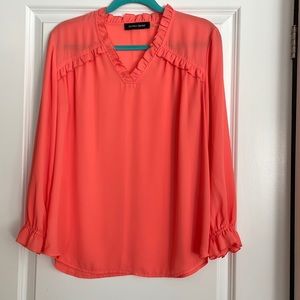 Ivanka Trump coral coloured blouse.  Great for business casual wear. Size small.
